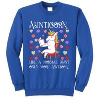 Aunticorn Like A Normal Aunt But More Awesome Funny Gift Sweatshirt