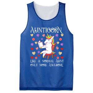 Aunticorn Like A Normal Aunt But More Awesome Funny Gift Mesh Reversible Basketball Jersey Tank