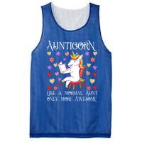 Aunticorn Like A Normal Aunt But More Awesome Funny Gift Mesh Reversible Basketball Jersey Tank