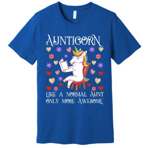 Aunticorn Like A Normal Aunt But More Awesome Funny Gift Premium T-Shirt