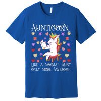 Aunticorn Like A Normal Aunt But More Awesome Funny Gift Premium T-Shirt