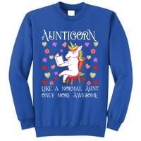 Aunticorn Like A Normal Aunt But More Awesome Funny Gift Tall Sweatshirt