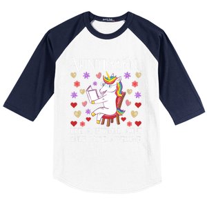 Aunticorn Like A Normal Aunt But More Awesome Funny Gift Baseball Sleeve Shirt