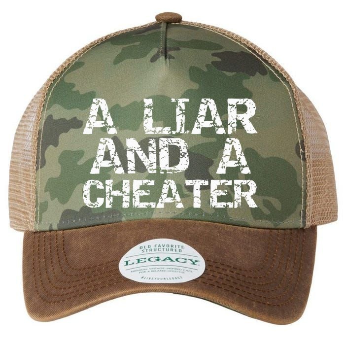 A Liar & A Cheater Caught Cheating Gift Sarcastic Breakup Legacy Tie Dye Trucker Hat