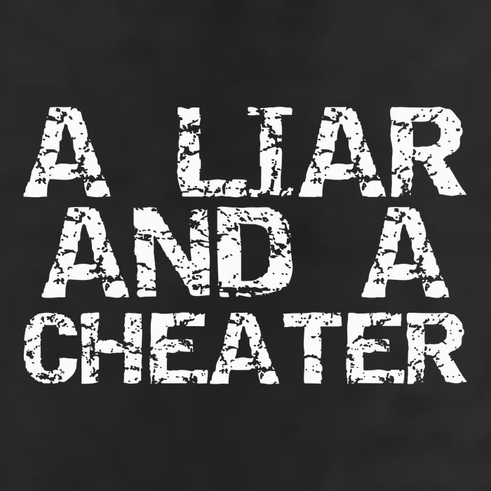 A Liar & A Cheater Caught Cheating Gift Sarcastic Breakup 7 Panel Mesh Trucker Snapback Hat