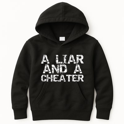 A Liar & A Cheater Caught Cheating Gift Sarcastic Breakup Kids Hoodie