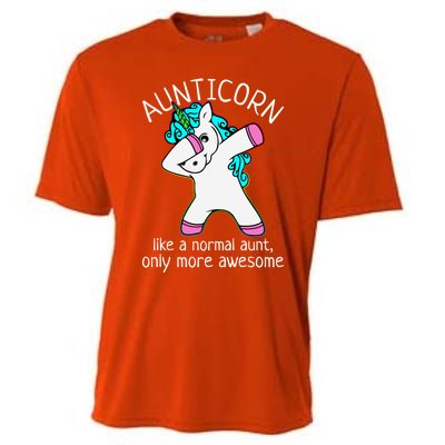 Aunticorn Like A Normal Aunt Only More Awesome Auntie Gift Cooling Performance Crew T-Shirt