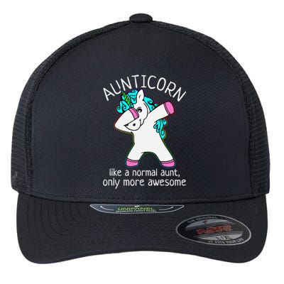 Aunticorn Like A Normal Aunt Only More Awesome Auntie Gift Flexfit Unipanel Trucker Cap