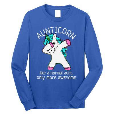 Aunticorn Like A Normal Aunt Only More Awesome Auntie Gift Long Sleeve Shirt