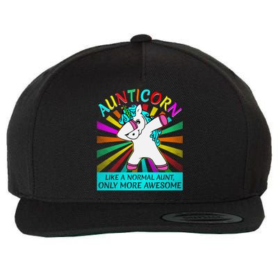 Aunticorn Like A Normal Aunt Only More Awesome Great Gift Wool Snapback Cap