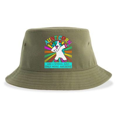 Aunticorn Like A Normal Aunt Only More Awesome Great Gift Sustainable Bucket Hat