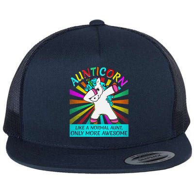 Aunticorn Like A Normal Aunt Only More Awesome Great Gift Flat Bill Trucker Hat