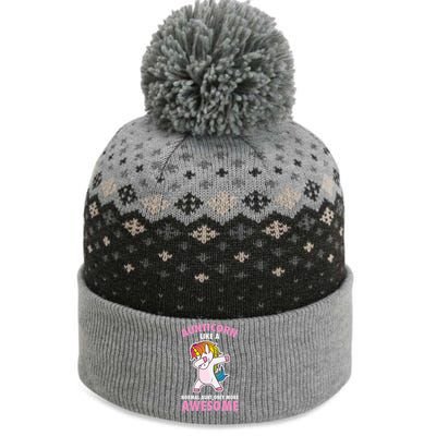 Aunticorn Like A Normal Aunt Only More Awesome Unicorn Aunt Cool Gift The Baniff Cuffed Pom Beanie