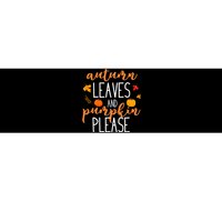 Autumn Leaves And Pumpkin Please Bumper Sticker