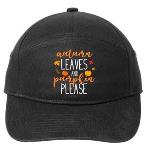 Autumn Leaves And Pumpkin Please 7-Panel Snapback Hat