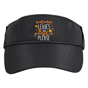 Autumn Leaves And Pumpkin Please Adult Drive Performance Visor