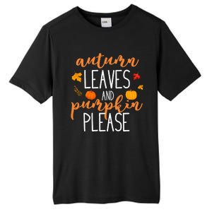 Autumn Leaves And Pumpkin Please Tall Fusion ChromaSoft Performance T-Shirt