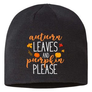 Autumn Leaves And Pumpkin Please Sustainable Beanie