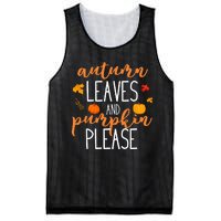 Autumn Leaves And Pumpkin Please Mesh Reversible Basketball Jersey Tank