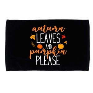 Autumn Leaves And Pumpkin Please Microfiber Hand Towel