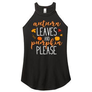 Autumn Leaves And Pumpkin Please Women's Perfect Tri Rocker Tank