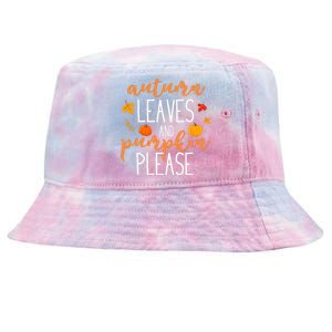 Autumn Leaves And Pumpkin Please Tie-Dyed Bucket Hat