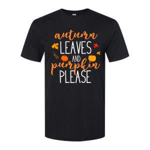 Autumn Leaves And Pumpkin Please Softstyle CVC T-Shirt