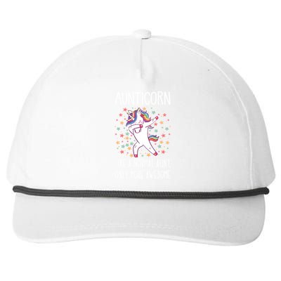 Aunticorn Like A Normal Aunt Only More Awesome Unicorn Aunt Gift Snapback Five-Panel Rope Hat