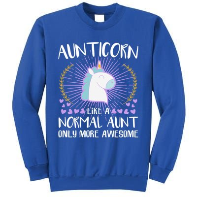 Aunticorn Like An Aunt Only Awesome Cute Family Unicorn Funny Gift Sweatshirt