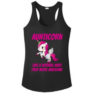 Aunticorn Like An Aunt Only Awesome Dabbing Unicorn Auntie Gift Ladies PosiCharge Competitor Racerback Tank