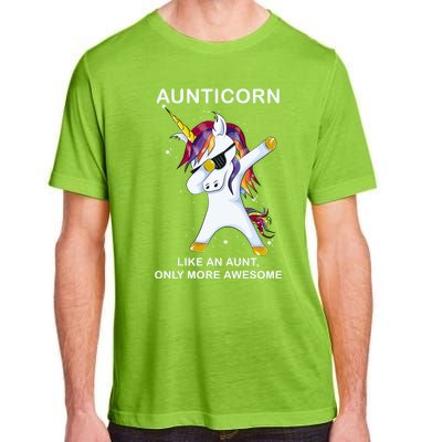 Aunticorn Like An Aunt Only Awesome Dabbing Unicorn Dab Gift Cool Gift Adult ChromaSoft Performance T-Shirt