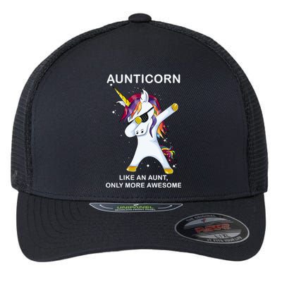 Aunticorn Like An Aunt Only Awesome Dabbing Unicorn Dab Gift Cool Gift Flexfit Unipanel Trucker Cap