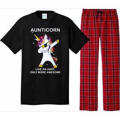 Aunticorn Like An Aunt Only Awesome Dabbing Unicorn Dab Gift Cool Gift Pajama Set