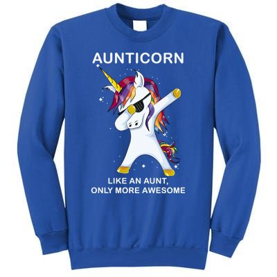 Aunticorn Like An Aunt Only Awesome Dabbing Unicorn Dab Gift Cool Gift Sweatshirt