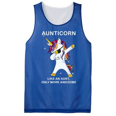 Aunticorn Like An Aunt Only Awesome Dabbing Unicorn Dab Gift Cool Gift Mesh Reversible Basketball Jersey Tank