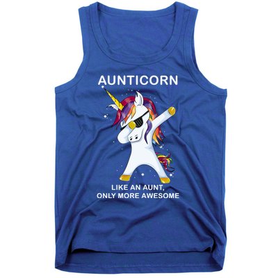 Aunticorn Like An Aunt Only Awesome Dabbing Unicorn Dab Gift Cool Gift Tank Top