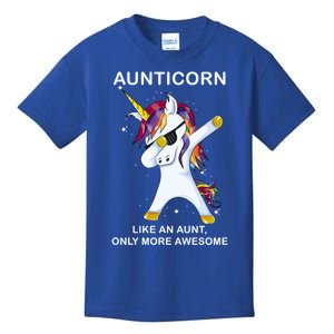 Aunticorn Like An Aunt Only Awesome Dabbing Unicorn Dab Gift Cool Gift Kids T-Shirt