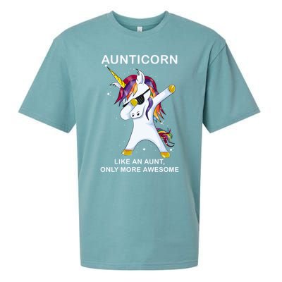 Aunticorn Like An Aunt Only Awesome Dabbing Unicorn Dab Gift Cool Gift Sueded Cloud Jersey T-Shirt