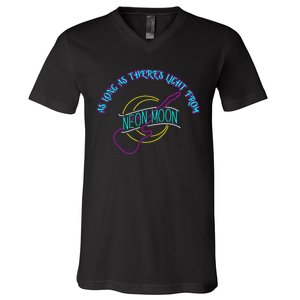 As Long As There's Light From Neon Moon V-Neck T-Shirt