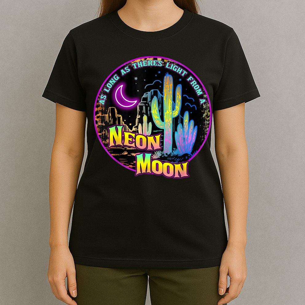 As Long As Theres Light From A Neon Moon Country T-Shirt