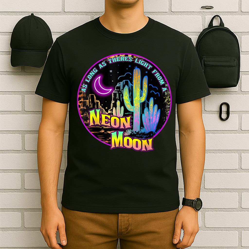 As Long As Theres Light From A Neon Moon Country T-Shirt