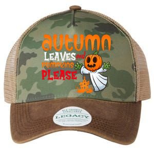 Autumn Leaves And Pumpkins Please Legacy Tie Dye Trucker Hat