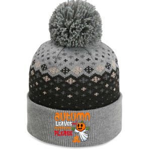 Autumn Leaves And Pumpkins Please The Baniff Cuffed Pom Beanie