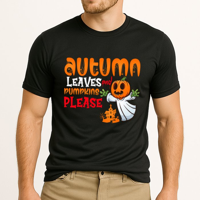 Autumn Leaves And Pumpkins Please Cooling Performance Crew T-Shirt
