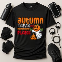 Autumn Leaves And Pumpkins Please Cooling Performance Crew T-Shirt