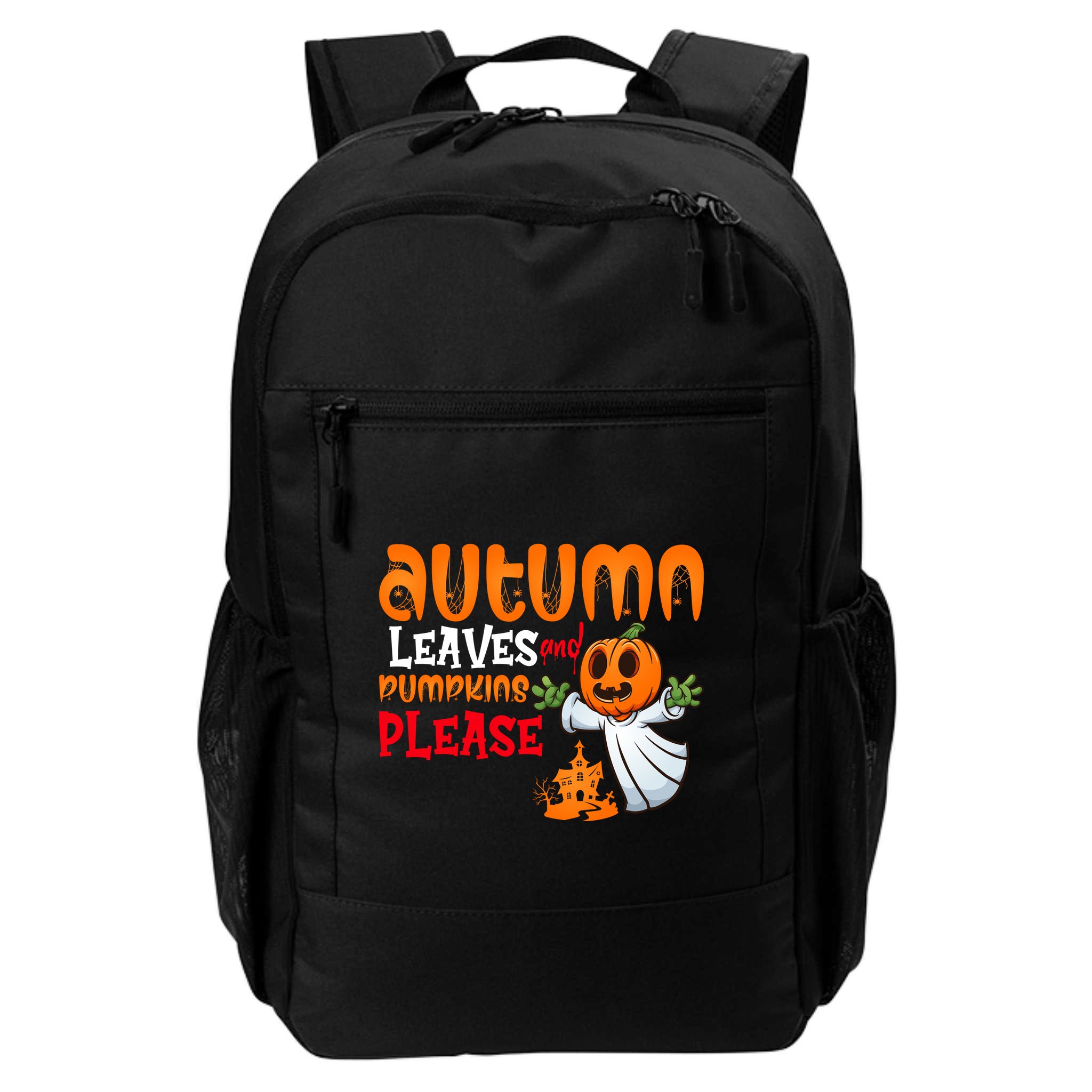 Autumn Leaves And Pumpkins Please Backpack