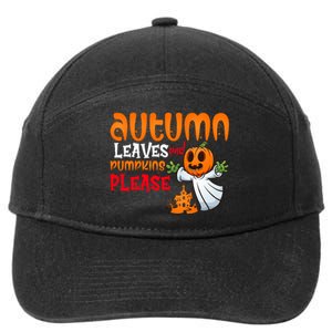 Autumn Leaves And Pumpkins Please 7-Panel Snapback Hat