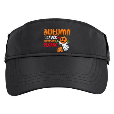 Autumn Leaves And Pumpkins Please Adult Drive Performance Visor