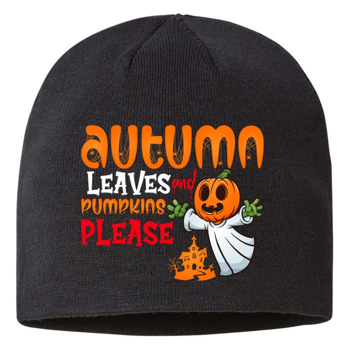 Autumn Leaves And Pumpkins Please Sustainable Beanie