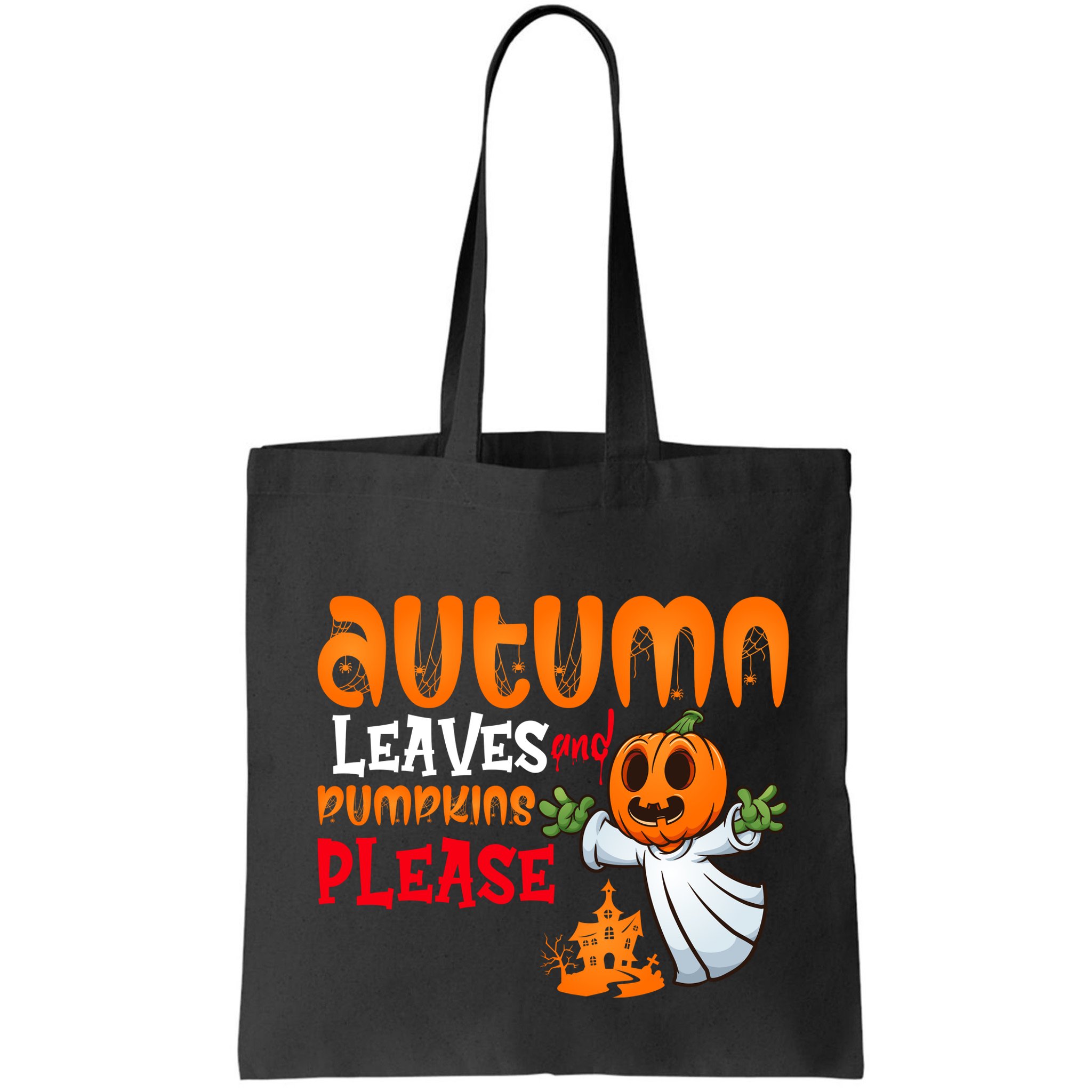 Autumn Leaves And Pumpkins Please Bag